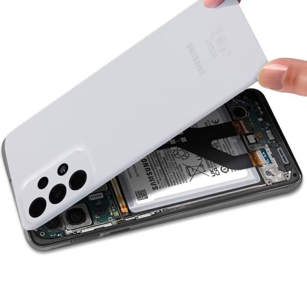 Samsung Galaxy A33 5G batteriskal Original Samsung vit med lins