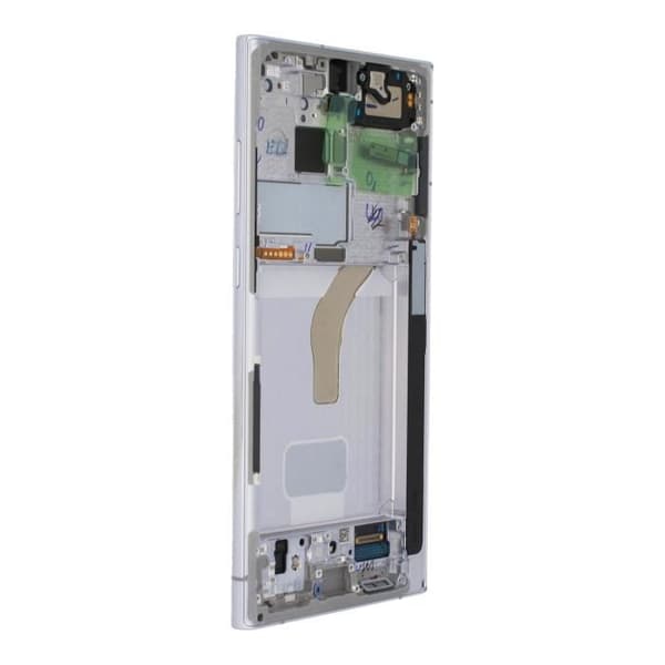 Komplett Block Galaxy S22 Ultra LCD-skärm Touchglas Original Samsung vit