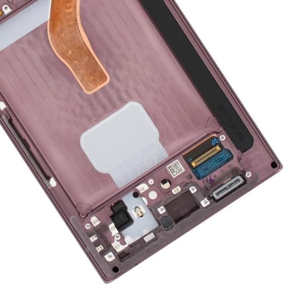 Komplett Block Galaxy S22 Ultra LCD-skärm Touchglas Original Samsung vinröd