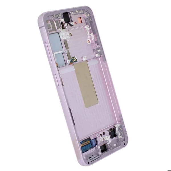 Officiell komplett skärm för Samsung S23 Plus Touch Glass och lavendelchassi