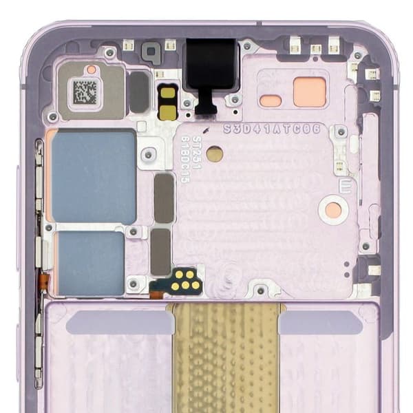 Officiell komplett skärm för Samsung S23 Plus Touch Glass och lavendelchassi