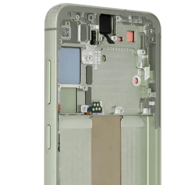 Officiell komplett skärm för Samsung S23 Touch Glass och limegrönt chassi