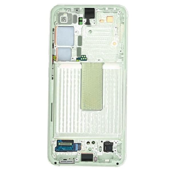 Officiell komplett skärm för Samsung S23 Touch Glass och limegrönt chassi