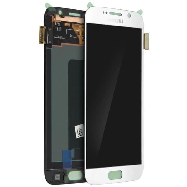 LCD-skärm - Samsung - Galaxy S6 - Vit - Ersättning - Original Komplett