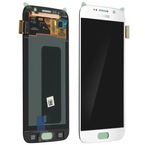 LCD-skärm - Samsung - Galaxy S6 - Vit - Ersättning - Original Komplett
