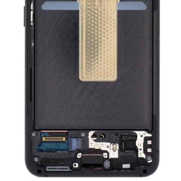 Officiell komplett skärm för Samsung S23 Touch Glass och Phantom Black Chassis