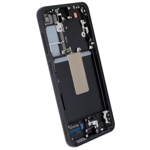 Officiell komplett skärm för Samsung S23 Touch Glass och Phantom Black Chassis