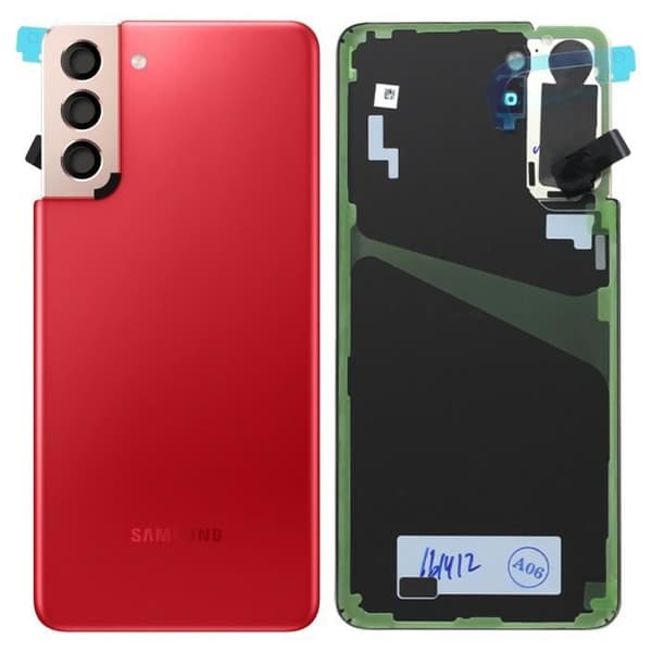 Batteri Cache - Samsung - Galaxy S21 Plus - Röd - Reservdel - Inbyggt Lim