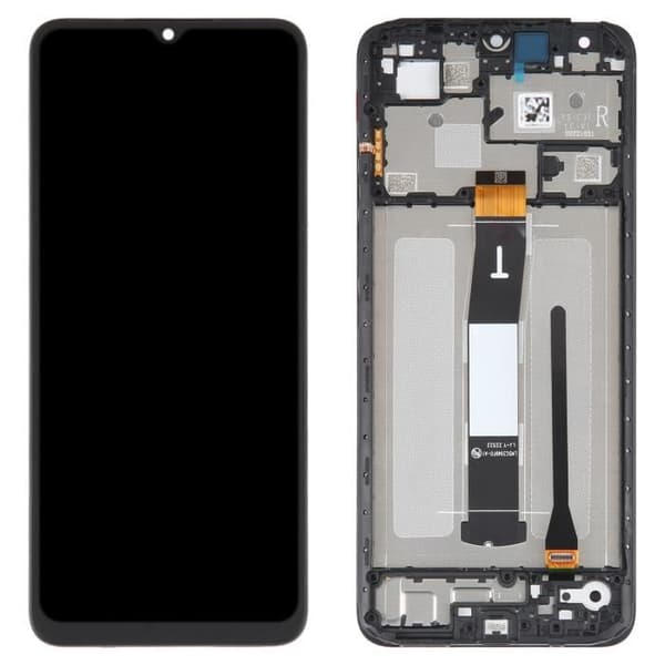 LCD-skärm + pekglas och chassi för Xiaomi Redmi 12C - AVIZAR - Ersättning - Svart
