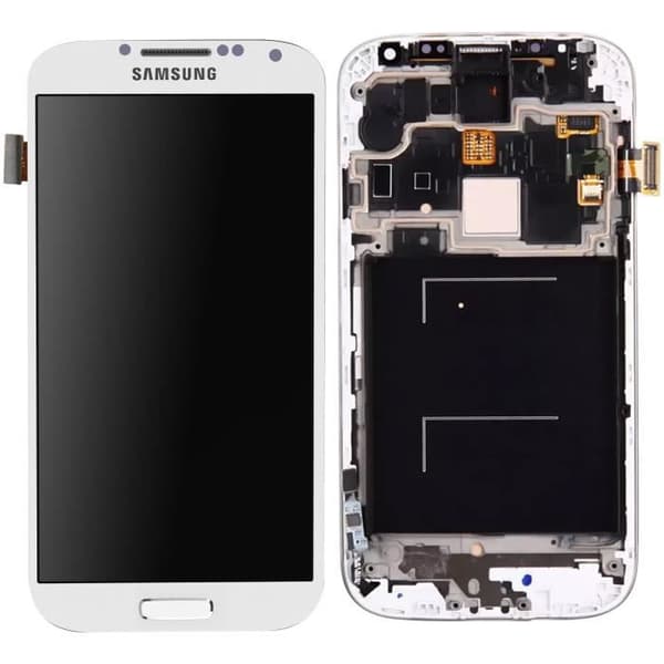 Komplett block för Samsung Galaxy S4 In-Cell LCD-skärm och pekglas vit