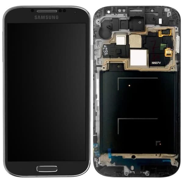 Komplett enhet för Samsung Galaxy S4 In-Cell LCD-skärm och svart pekglas