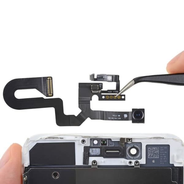 Frontkamera - Apple - iPhone 8 Plus - Frontlinsmodul - Anslutningskabel - Svart