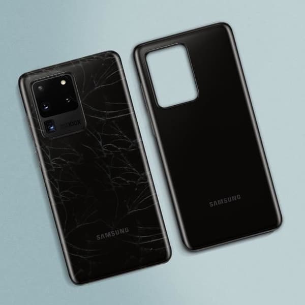Samsung Galaxy S20 Ultra Batteriskal Ersättningsbaksida Svart Svart