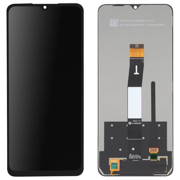 Komplett block för Xiaomi Redmi 12C LCD-skärm och pekglas kompatibel svart