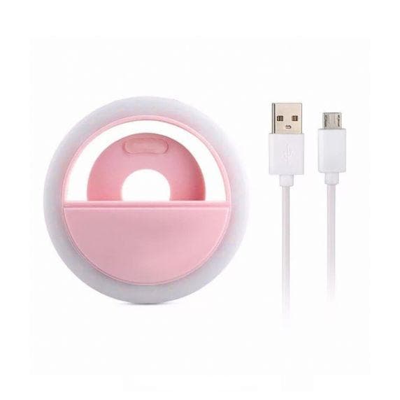 Ringljus/LED-Ring till mobiltelefon - Rosa