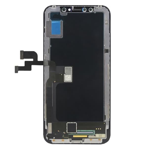 Komplett OLED-skärm för iPhone X silver touchglas + LCD-skärm på chassi