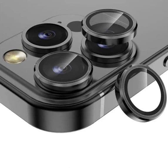 iPhone 14 Pro Kameralins med Ram - Rymdgrå