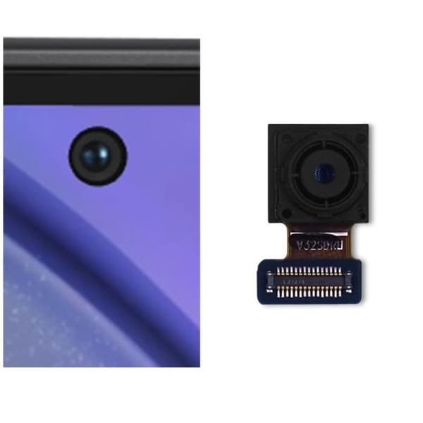Frontkamera - AVIZAR - Samsung Galaxy A54 5G - Ersättningsobjektiv - Svart - 36 g