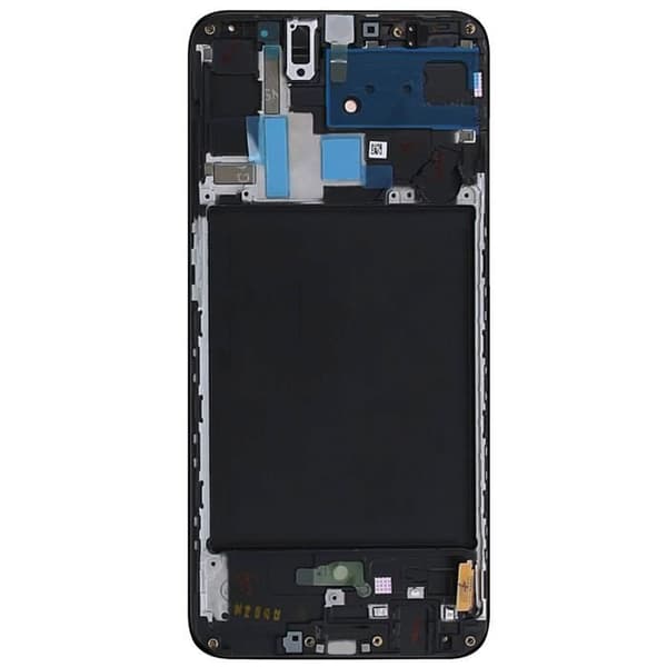 Komplett enhet för Samsung A70 - AVIZAR - LCD-skärm + pekglas - Svart - 100% funktionell