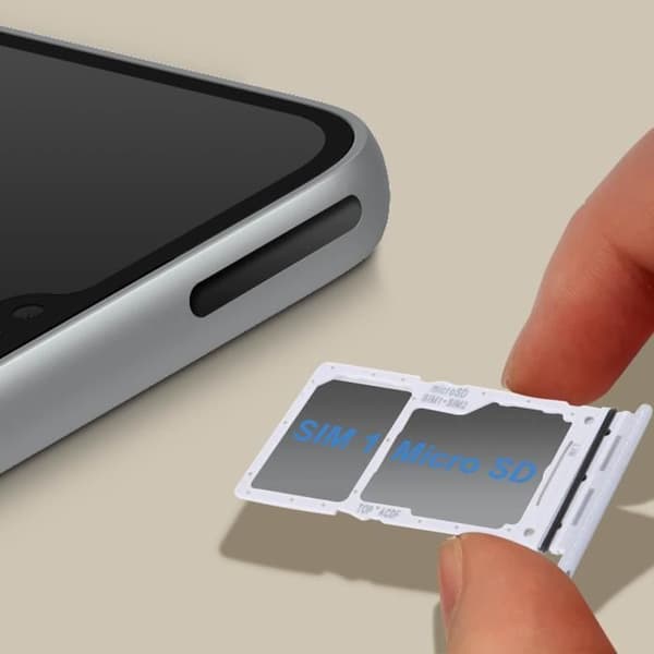 SIM-kortfack - AVIZAR - Samsung Galaxy A34 5G - Nano SIM + Micro-SD - Grå