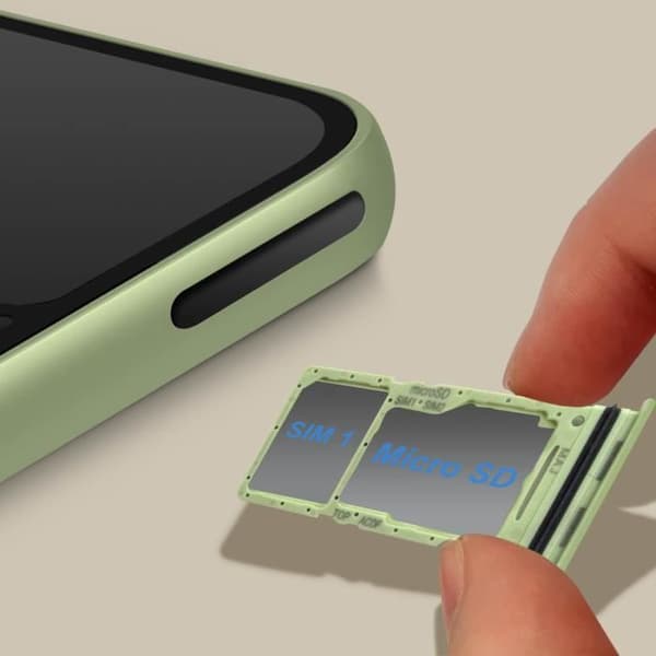 SIM-kortsfack för Samsung Galaxy A34 5G - AVIZAR - Grön - Nano SIM + Micro-SD
