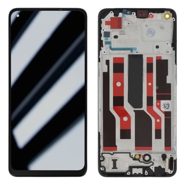 LCD-skärm - AVIZAR - Oppo Reno 8 Lite 5G - Touchscreen - Svart chassi - Lätt att byta ut