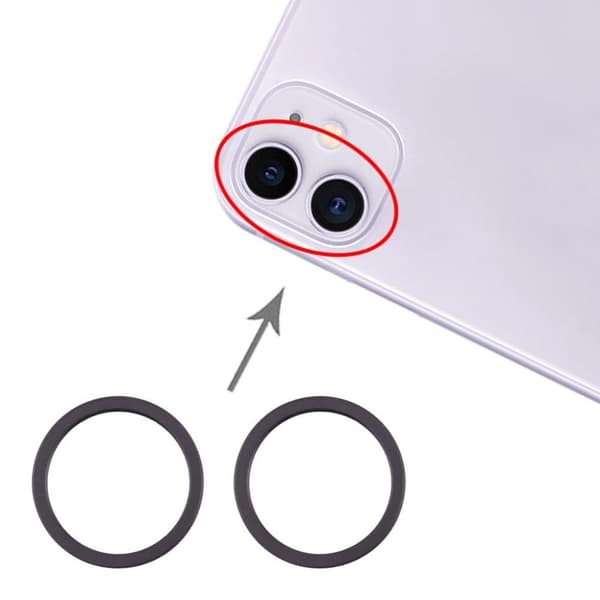 iPhone 11 Kameraring (2-pack) - Svart