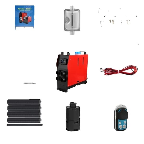 Dieselvarmer, 12V/24V, LCD-termostat