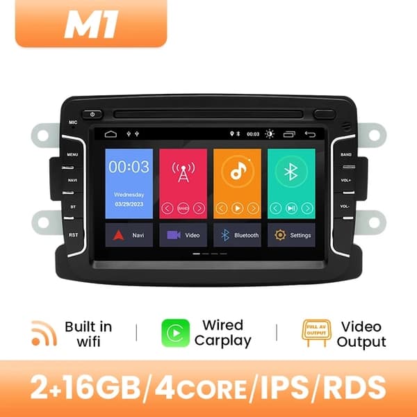 Bil Multimedia Radio, Trådløs Carplay, Android 12