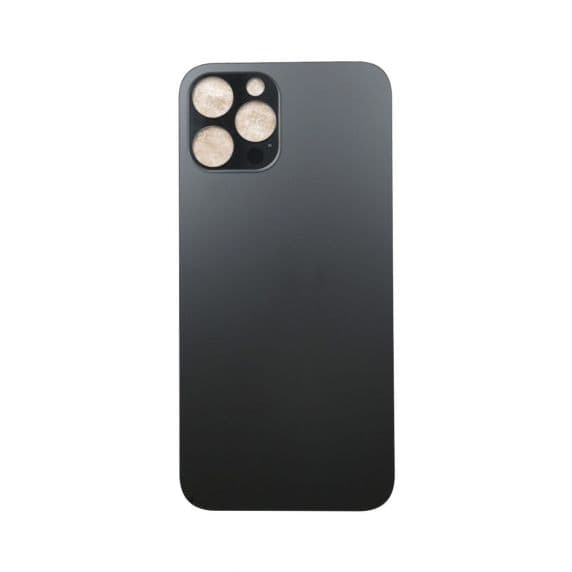 iPhone 12 Pro Max Baksida Glas med Självhäftande tejp – Svart