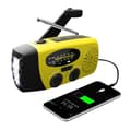 Miniatyrbild 1 av 3: Vevradio med Solceller och Dynamo - Gul
