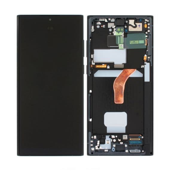 Original Samsung Galaxy S22 Ultra (SM-S908B) Skärm med LCD Display - Grafit/Blå/Röd