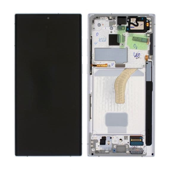 Original Samsung Galaxy S22 Ultra Skärm med LCD Display - Vit