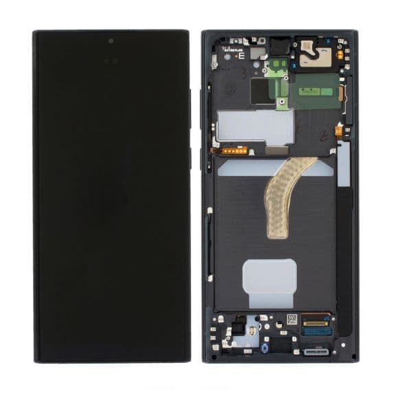 Original Samsung Galaxy S22 Ultra Skärm med LCD Display - Svart