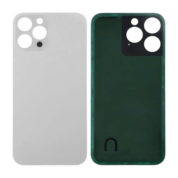 iPhone 14 Pro Max Baksida Glas med tejp - Vit