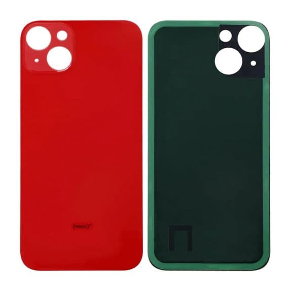 iPhone 14 Plus Baksida Glas med lins samt tejp  - Röd