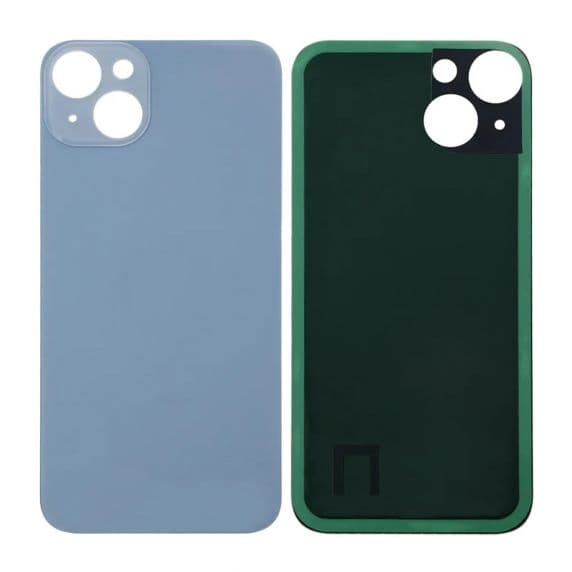 iPhone 14 Baksida Glas med tejp - Blå