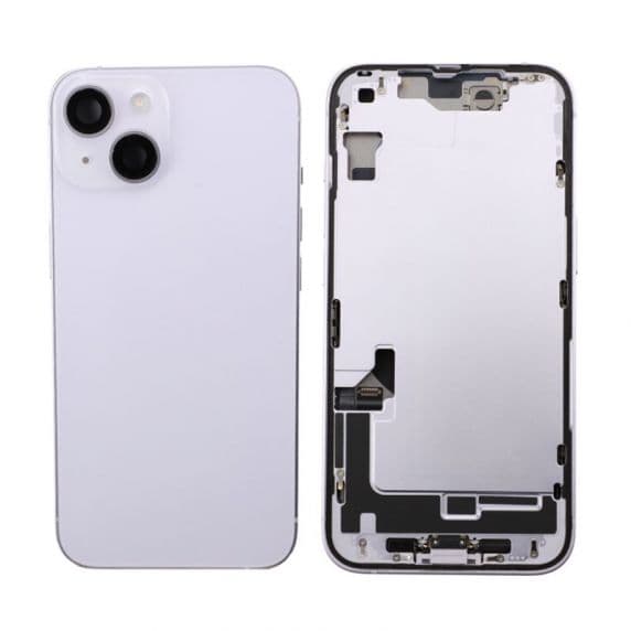 Original iPhone 14 Baksida med Komplett Ram - Lila