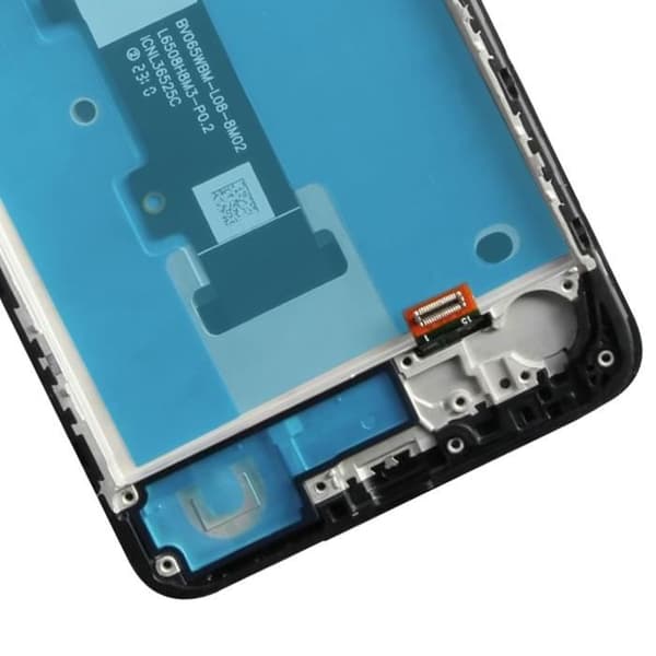 Original Motorola G22 LCD-skärm + pekglas (med ram) Motorola ljusgrå