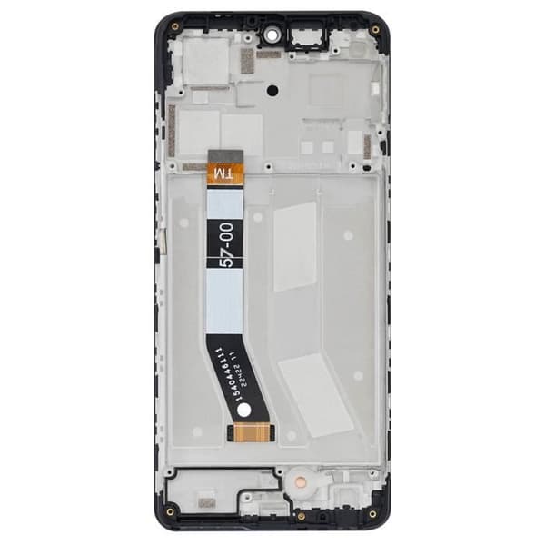 Komplett block för Motorola G73 5G LCD-skärm + pekglas och svart chassi