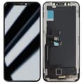 Miniatyrbild 1 av 4: Alcalian LCD-skärm för iPhone XS - AVIZAR - Med svart ram - Härdat glas - Förmonterad - Skärmreparation