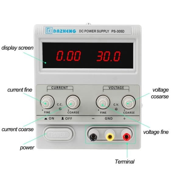 DAZHENG PS-305D 30V 5A variabel likströmsförsörjning Digital Display Lab