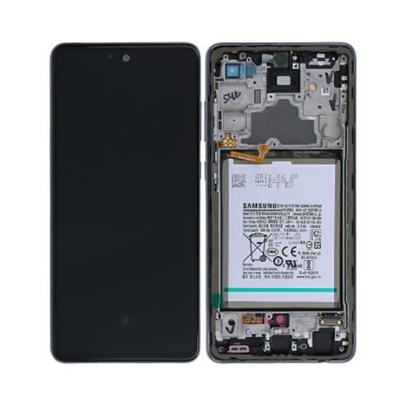 Original Samsung Galaxy A72 4G/5G (SM-A725F) Skärm/Display med Batteri  - Svart