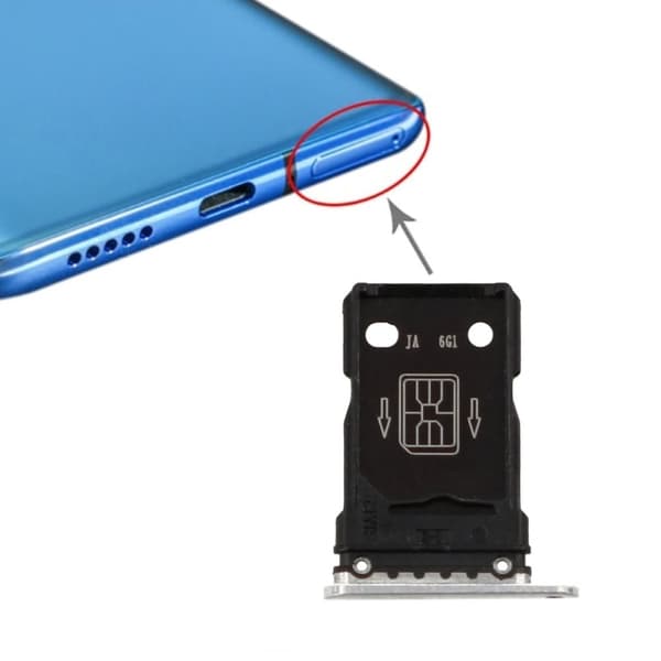 OnePlus 7T Simkortshållare - Silver
