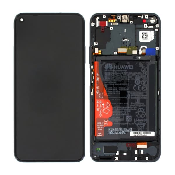 Huawei Honor 20/Nova 5T LCD Display Original + Batteri - Svart