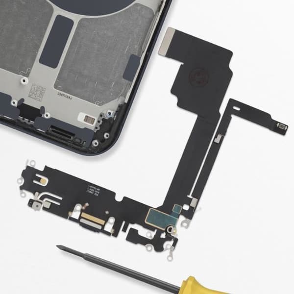 Laddningsanslutning - AVIZAR - iPhone 15 Pro Max - USB C - Mikrofon - Kungen Blå Titan