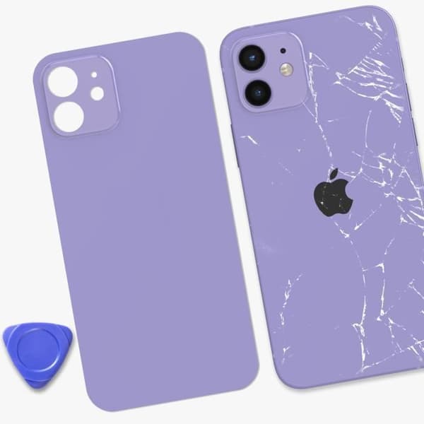 Ersättningsglas bak till Apple iPhone 12 Lavendel