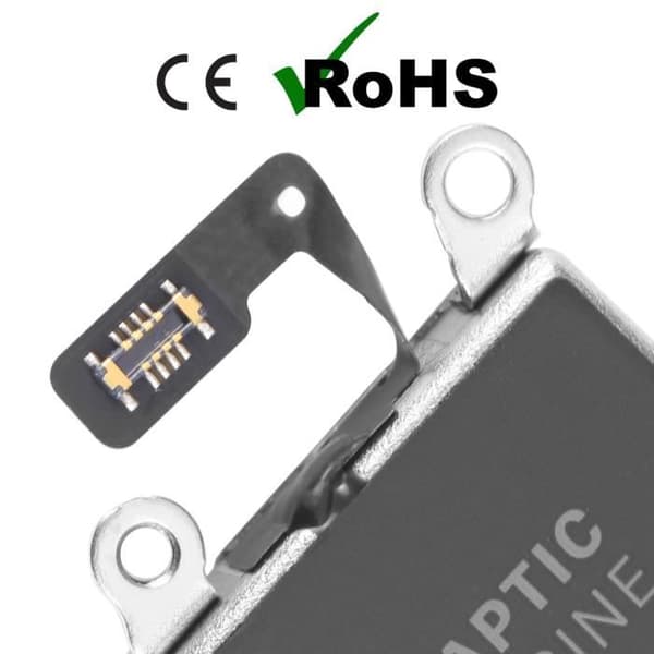 Ersättningsvibrationsmotor för Apple iPhone 15 - AVIZAR - Svart - Inbyggd anslutningskabel - Vikt: 10 g