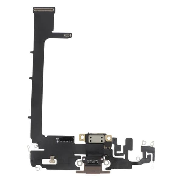 Laddningskontakt - AVIZAR - iPhone 11 Pro Max - Lightning Port - Integrerad mikrofon - Guld