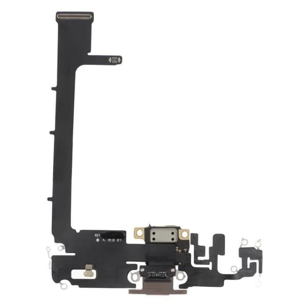 Laddningskontakt - AVIZAR - iPhone 11 Pro Max - Lightning Port - Integrerad mikrofon - Guld
